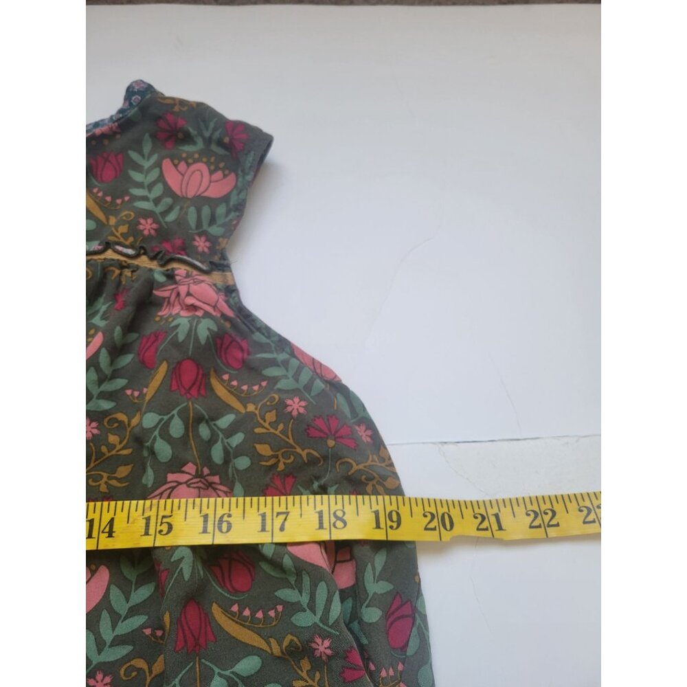 Matilda Jane Breaking New Ground dress with a green floral print and lace trim L - Picture 10 of 12